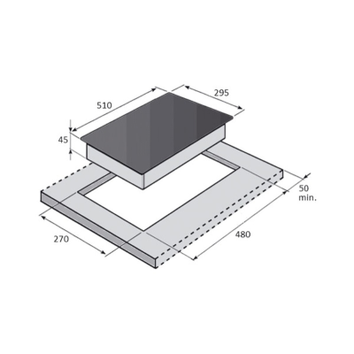 Газова панель FHG 162 VGH Black Glass
