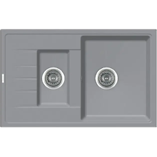 Гранитная мойка Classic 78x50x15 Grey Metallic