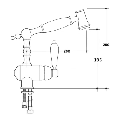 Кухонний змішувач FKM 67P SS Inox Antique