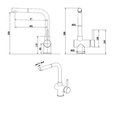 Кухонний змішувач FKM 46P SS Inox