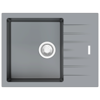 Гранитная мойка Classic 65x50 Grey Metallic