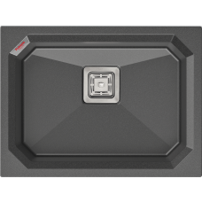 Гранитная мойка Crystal 61x46 Titanium