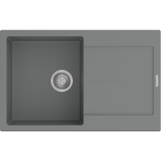 Гранитная мойка Navio 79x50 Grey Metallic