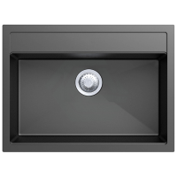Гранитная мойка Quadro 61x51 Titanium