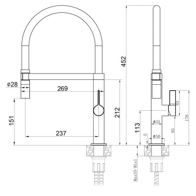 Кухонний змішувач FKM 68P SS Nano Graphite