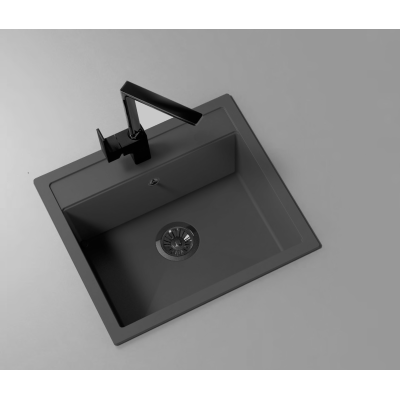 Гранитная мойка Quadro 56x51 Titanium