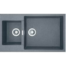 Гранитная мойка Quadro 86x50x15 Titanium