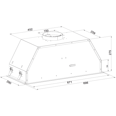 Вытяжка BoxPro 70 Silent Inox